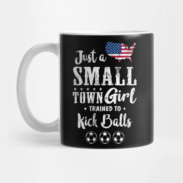 Just a Small Town Girl USA Soccer Tshirt by zurcnami